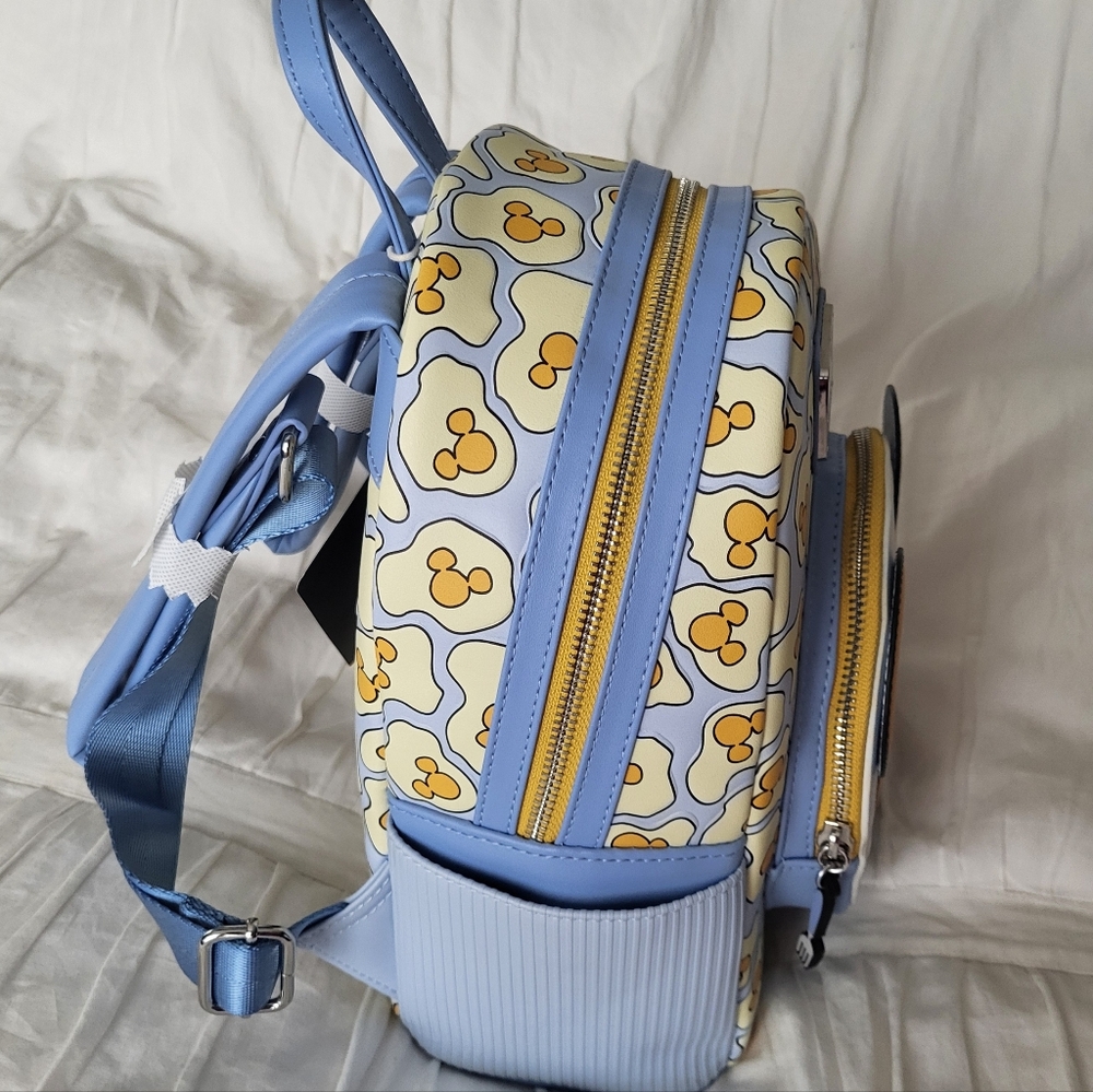 NWT Loungefly Waffle Scented Disney Mickey Mouse Backpack and Matching Wallet - Picture 10 of 16